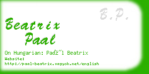 beatrix paal business card